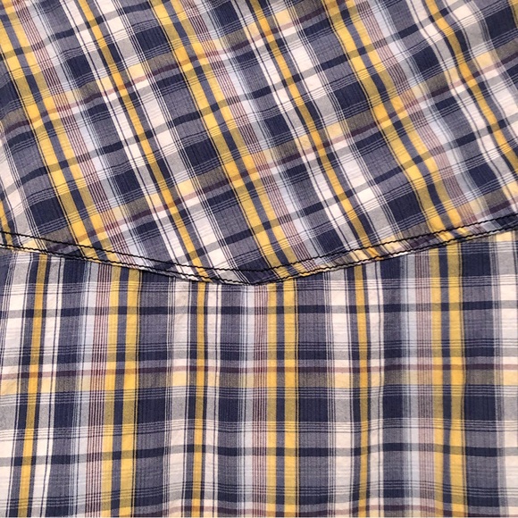 Women’s size XXL button-down blue and yellow plaid shirt by Red Snap - Picture 9 of 9